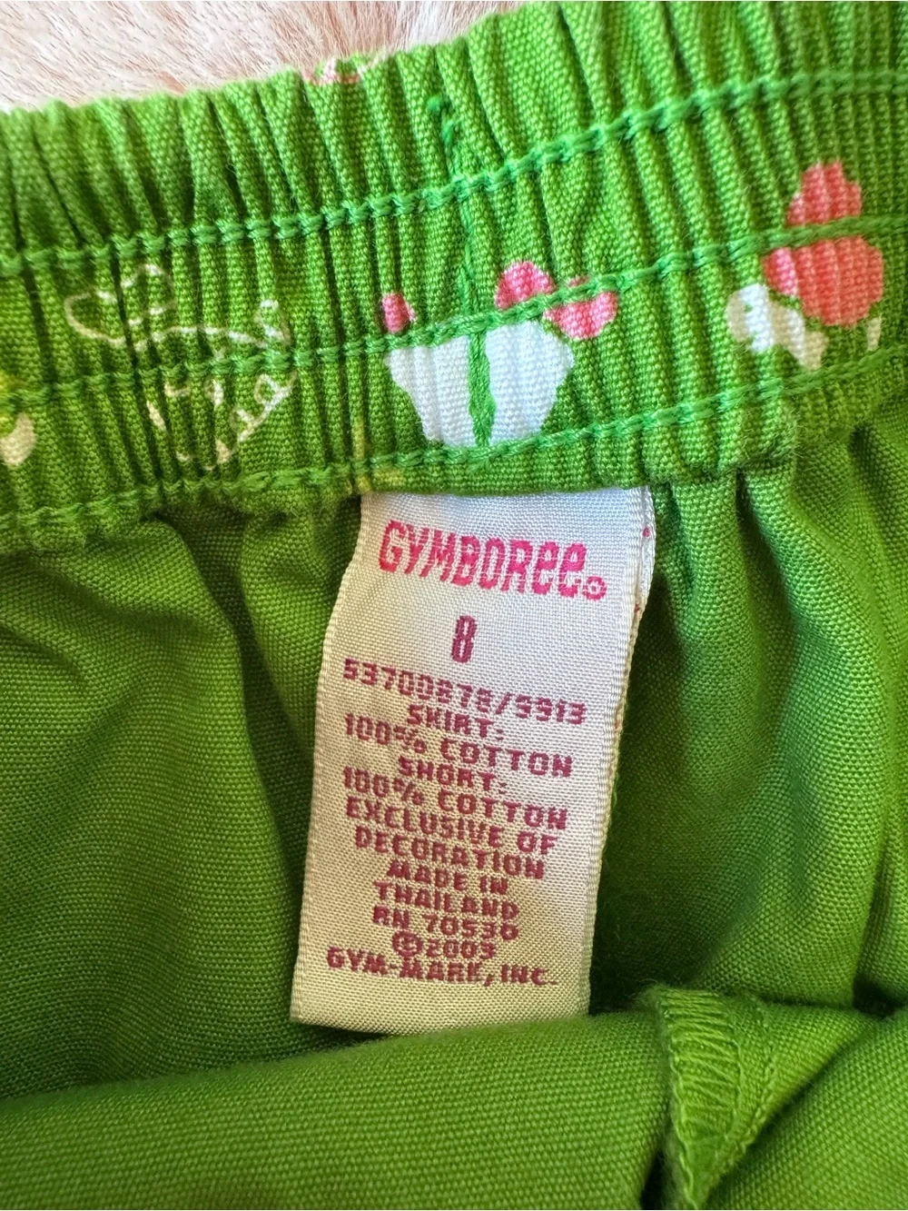 Vintage Gymboree Preppy Turtle Skort Green and Pink Girls Size 8